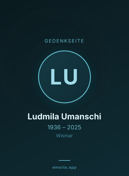 Gedenkportrait von Ludmila Umanschi