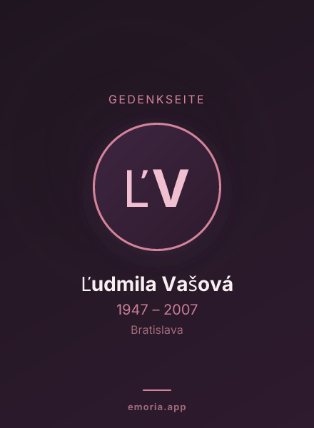 Gedenkportrait von Ľudmila Vašová