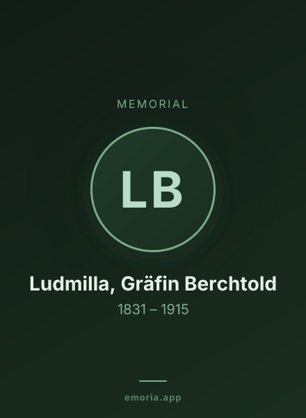 Memorial portrait of Ludmilla, Gräfin Berchtold