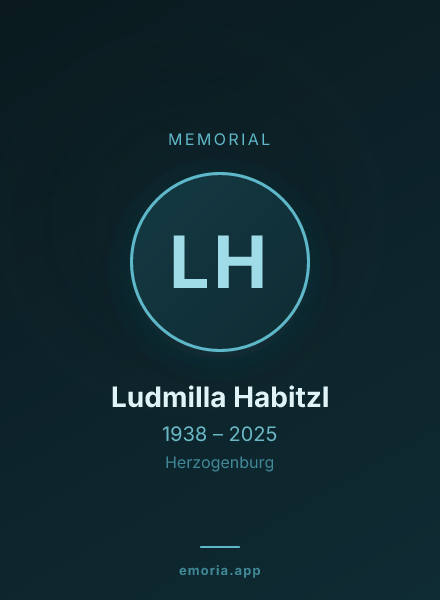 Memorial portrait of Ludmilla Habitzl