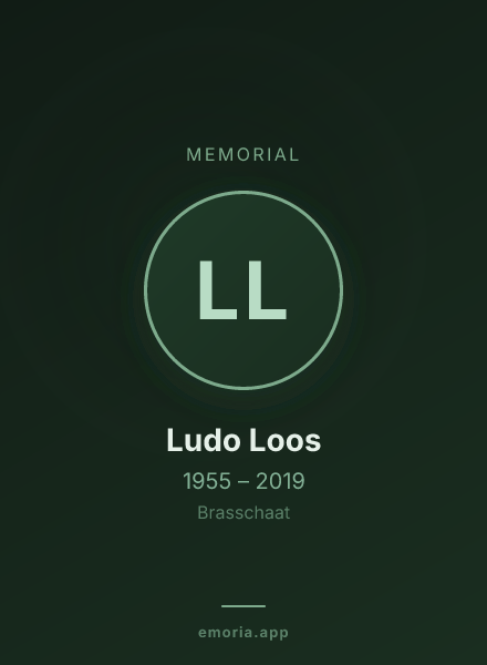 Memorial portrait of Ludo Loos
