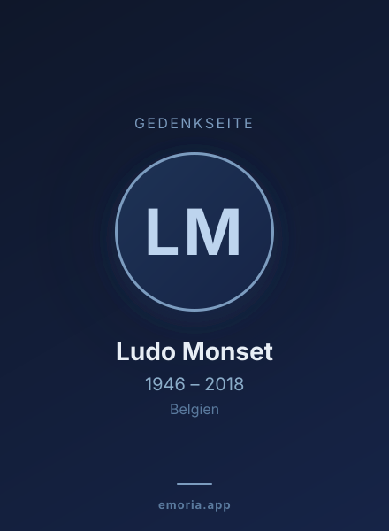 Gedenkportrait von Ludo Monset