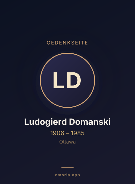 Gedenkportrait von Ludogierd Domanski