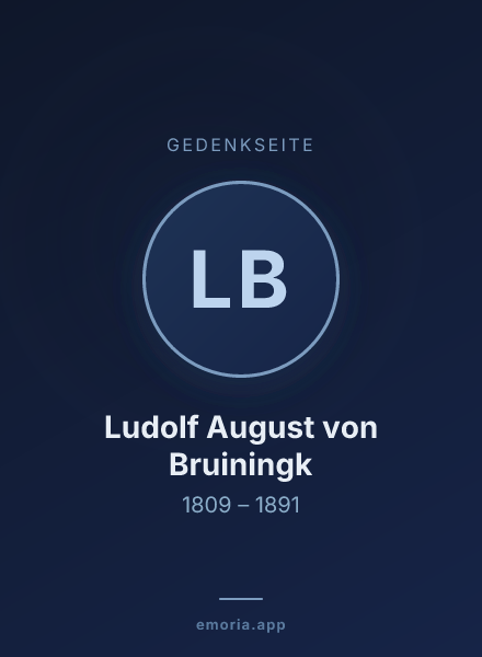 Gedenkportrait von Ludolf August von Bruiningk
