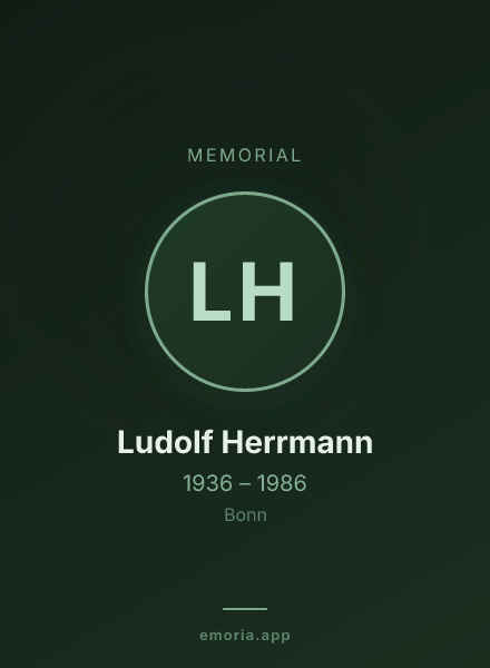 Memorial portrait of Ludolf Herrmann