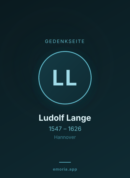 Gedenkportrait von Ludolf Lange