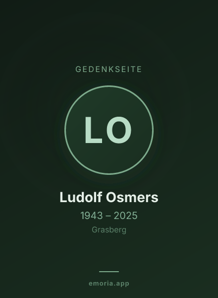 Gedenkportrait von Ludolf Osmers