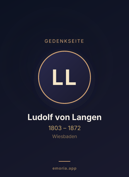 Gedenkportrait von Ludolf von Langen