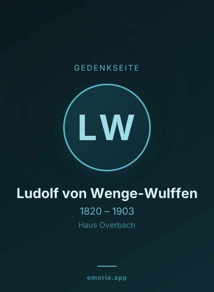 Gedenkportrait von Ludolf von Wenge-Wulffen