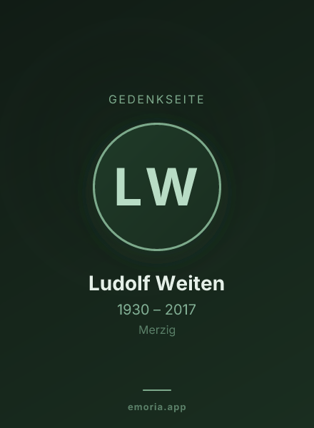 Gedenkportrait von Ludolf Weiten