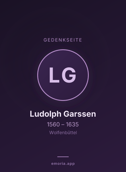 Gedenkportrait von Ludolph Garssen
