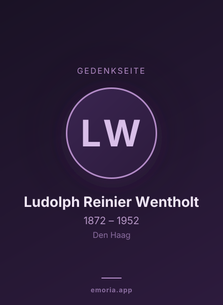 Gedenkportrait von Ludolph Reinier Wentholt