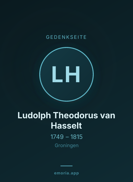 Gedenkportrait von Ludolph Theodorus van Hasselt