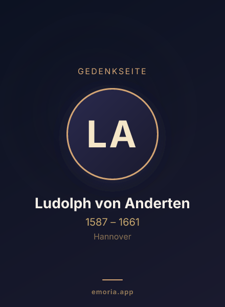 Gedenkportrait von Ludolph von Anderten