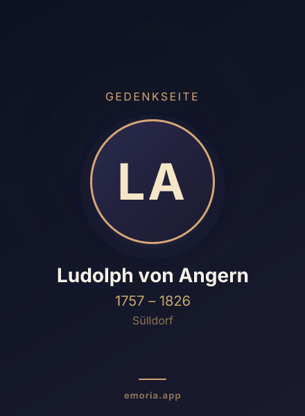 Gedenkportrait von Ludolph von Angern