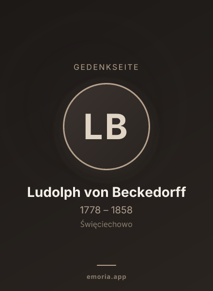 Gedenkportrait von Ludolph von Beckedorff