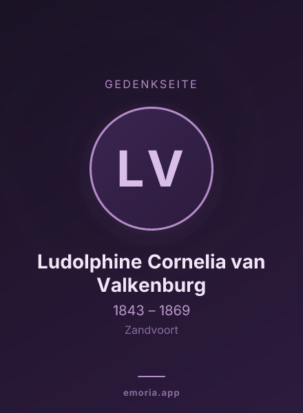 Gedenkportrait von Ludolphine Cornelia van Valkenburg