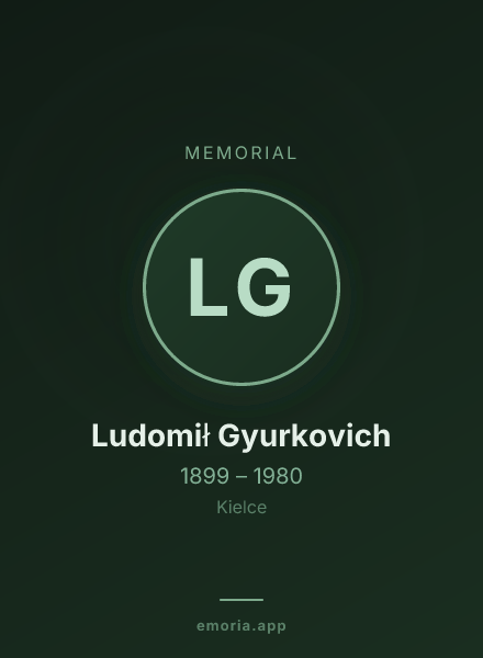 Memorial portrait of Ludomił Gyurkovich