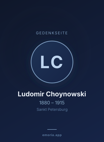 Gedenkportrait von Ludomir Choynowski
