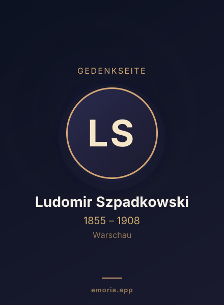 Gedenkportrait von Ludomir Szpadkowski