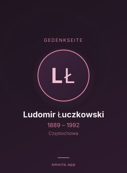 Gedenkportrait von Ludomir Łuczkowski