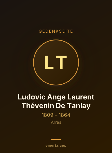 Gedenkportrait von Ludovic Ange Laurent Thévenin De Tanlay