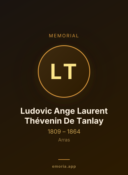 Memorial portrait of Ludovic Ange Laurent Thévenin De Tanlay
