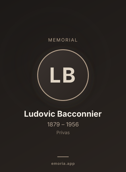 Memorial portrait of Ludovic Bacconnier