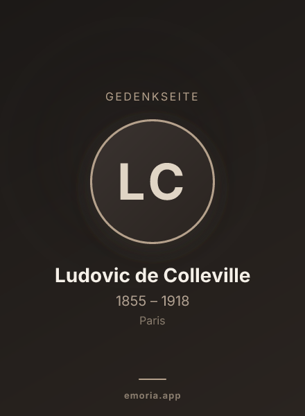 Gedenkportrait von Ludovic de Colleville