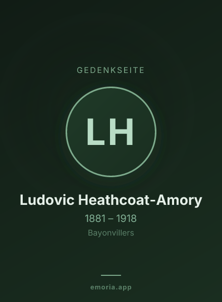 Gedenkportrait von Ludovic Heathcoat-Amory