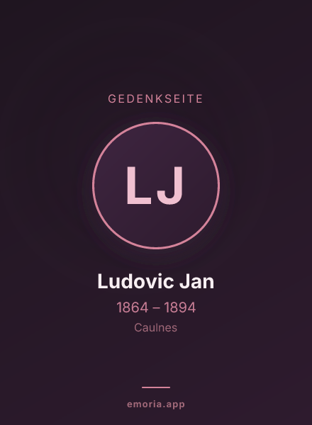 Gedenkportrait von Ludovic Jan