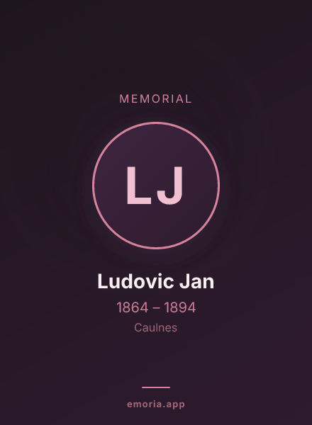 Memorial portrait of Ludovic Jan