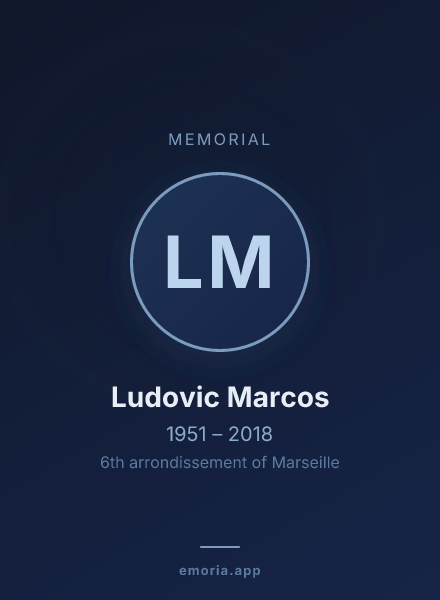 Memorial portrait of Ludovic Marcos