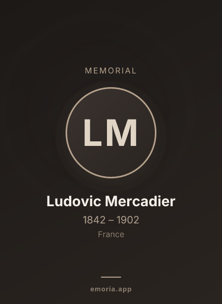 Memorial portrait of Ludovic Mercadier