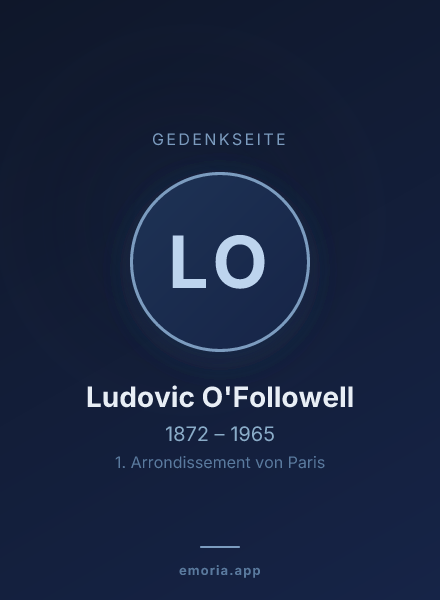 Gedenkportrait von Ludovic O'Followell