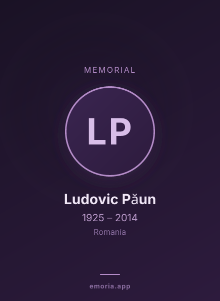 Memorial portrait of Ludovic Păun
