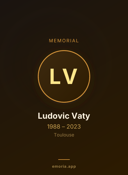 Memorial portrait of Ludovic Vaty