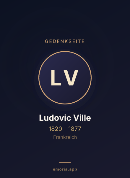 Gedenkportrait von Ludovic Ville
