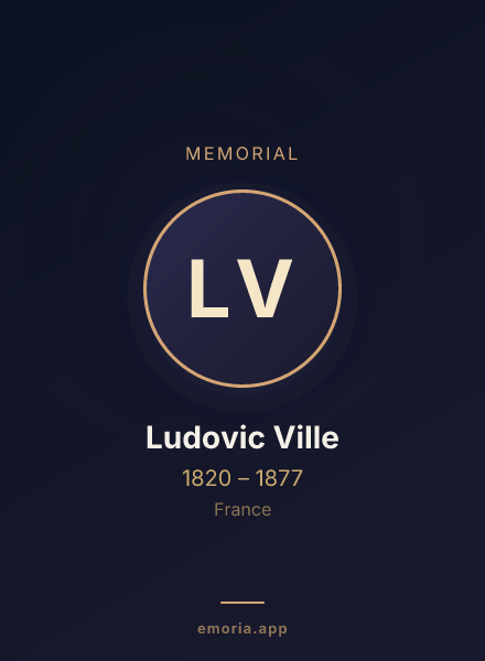 Memorial portrait of Ludovic Ville