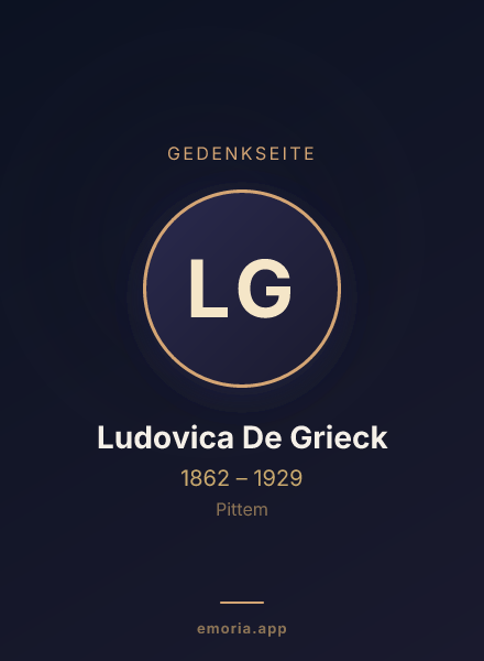 Gedenkportrait von Ludovica De Grieck