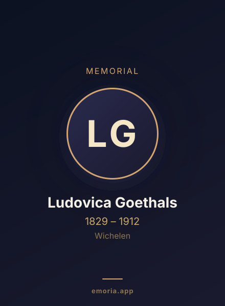 Memorial portrait of Ludovica Goethals