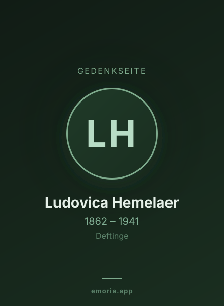Gedenkportrait von Ludovica Hemelaer