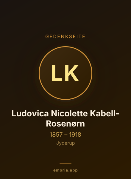 Gedenkportrait von Ludovica Nicolette Kabell-Rosenørn