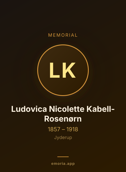 Memorial portrait of Ludovica Nicolette Kabell-Rosenørn