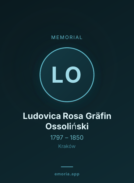 Memorial portrait of Ludovica Rosa Gräfin Ossoliński