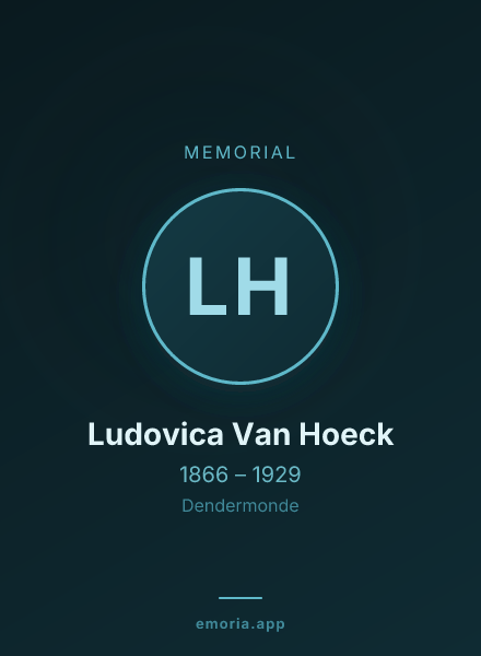 Memorial portrait of Ludovica Van Hoeck
