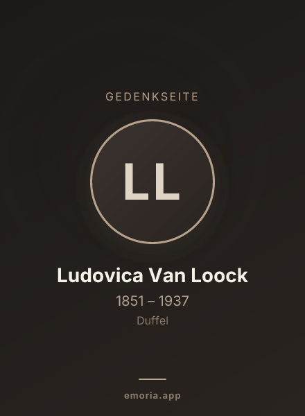 Gedenkportrait von Ludovica Van Loock