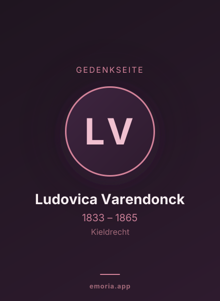 Gedenkportrait von Ludovica Varendonck