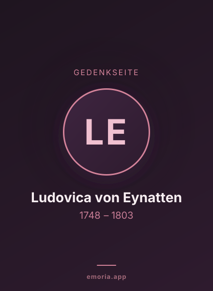 Gedenkportrait von Ludovica von Eynatten