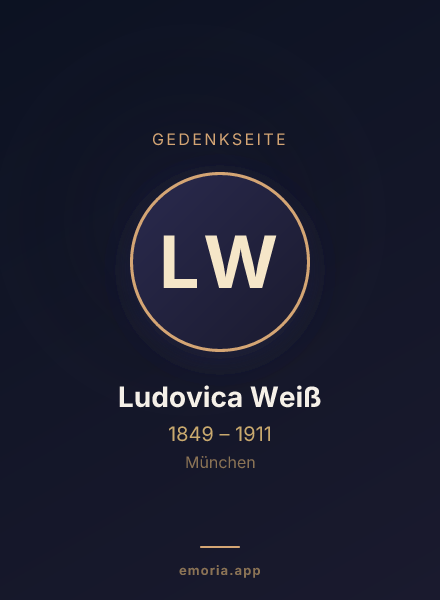 Gedenkportrait von Ludovica Weiß
